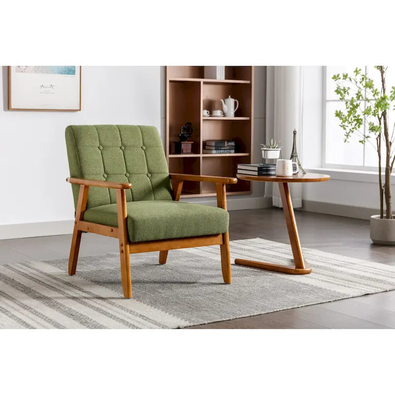 Fauteuil d'appoint capitonné 28,74 avec cadre en bois massif