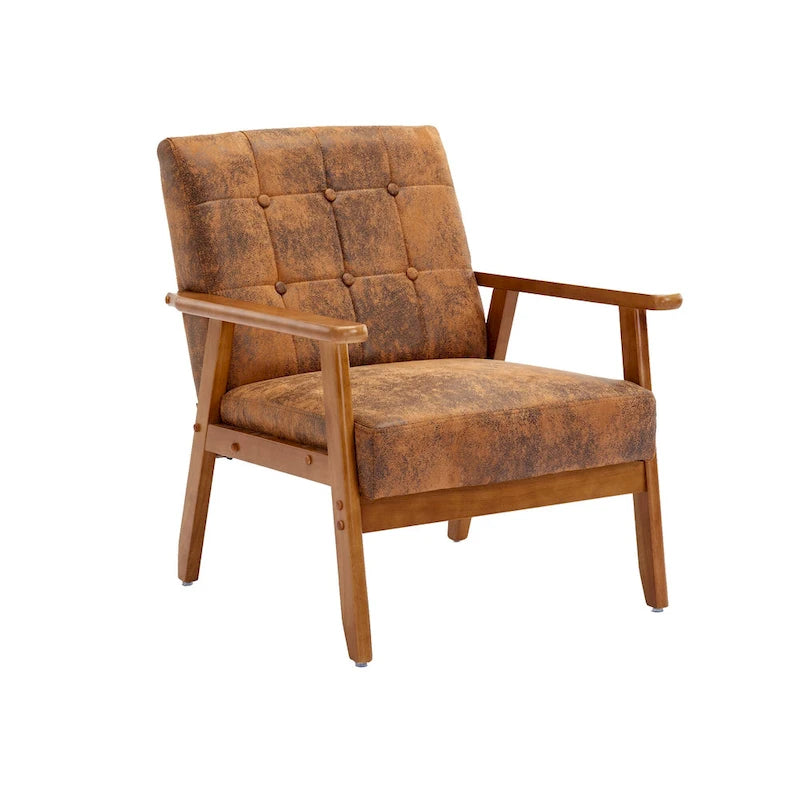 Fauteuil d'appoint capitonné 28,74 avec cadre en bois massif