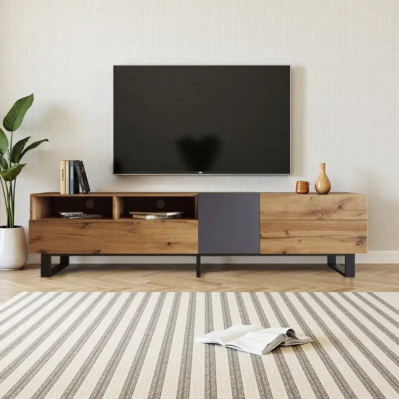 Meuble TV moderne pour téléviseur de 80 pouces