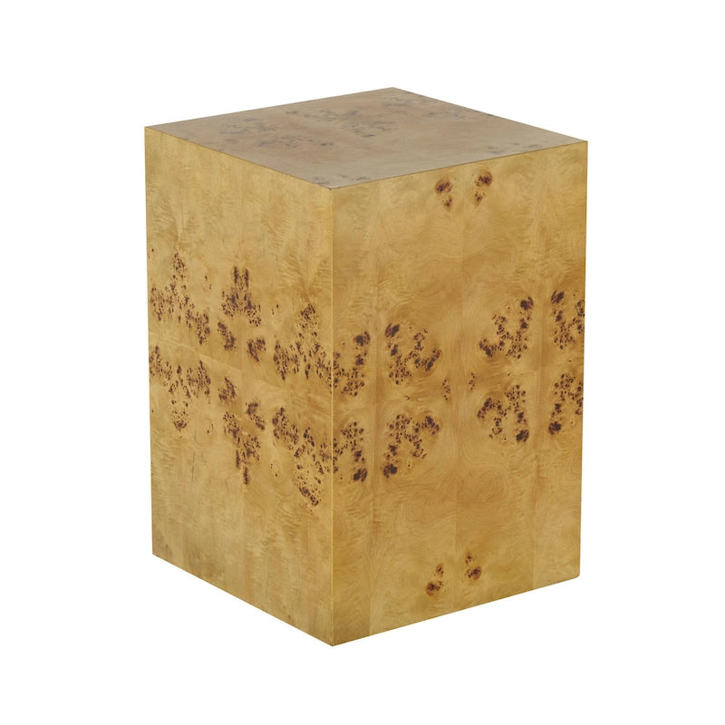 Table d'appoint carrée en bois avec motifs de grain de bois