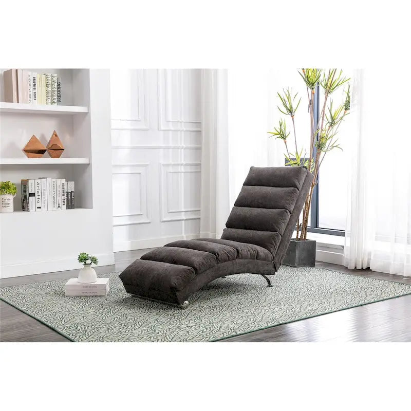 Chaise longue moderne pour intérieur, canapé long et compact