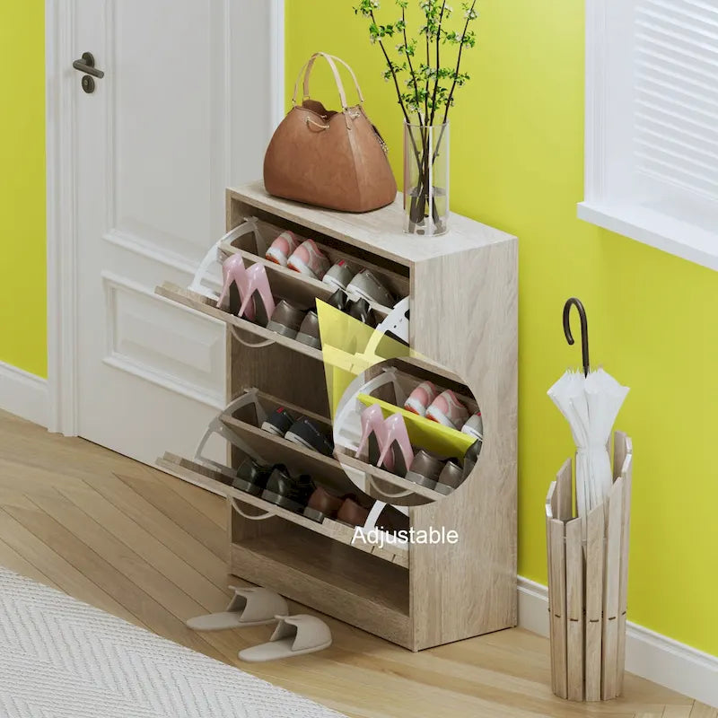 Meuble à chaussures à deux niveaux