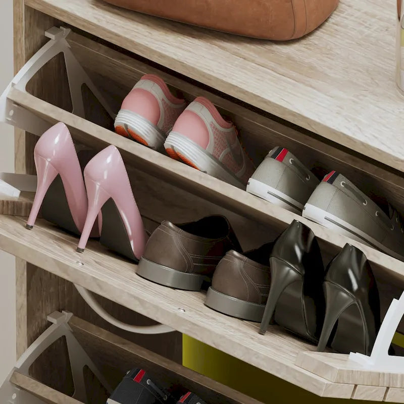 Meuble à chaussures à deux niveaux
