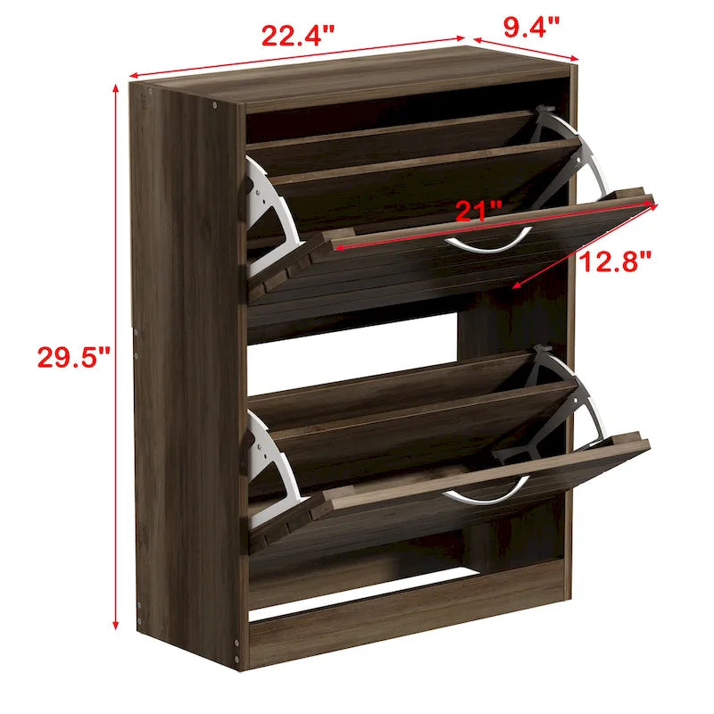 Meuble à chaussures à deux niveaux