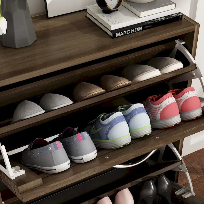 Meuble à chaussures à deux niveaux