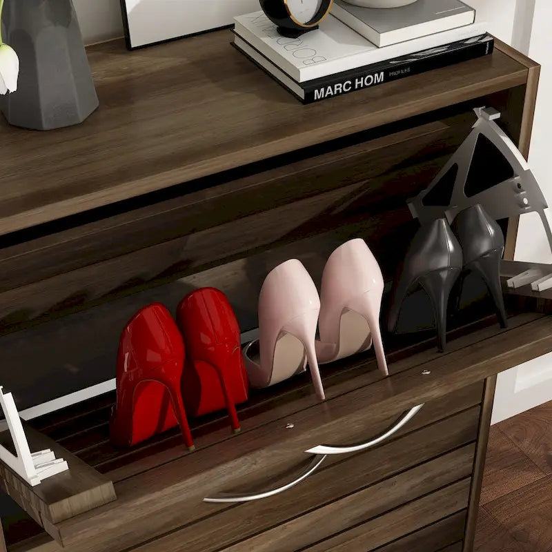 Meuble à chaussures à deux niveaux