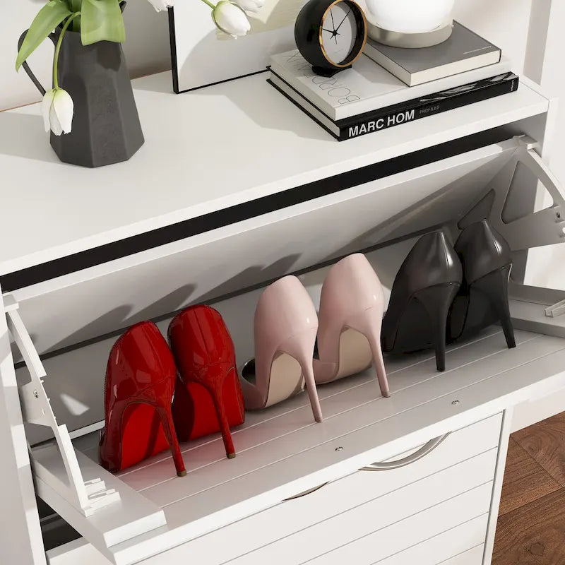 Meuble à chaussures à deux niveaux