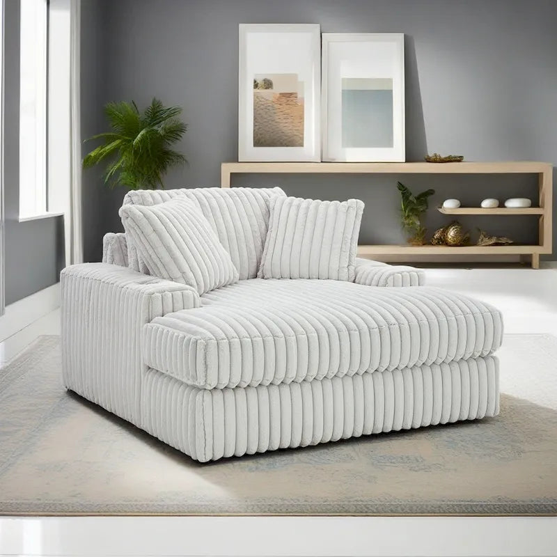 Chaise longue surdimensionnée, avec porte-gobelets et port de chargement USB