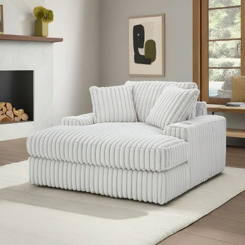 Chaise longue surdimensionnée, avec porte-gobelets et port de chargement USB