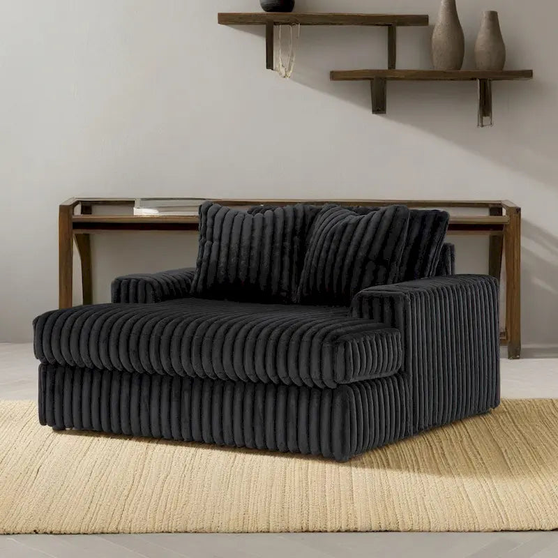 Chaise longue surdimensionnée, avec porte-gobelets et port de chargement USB
