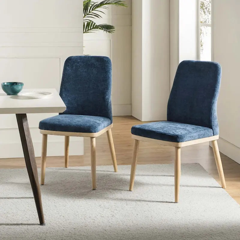 Chaise de salle à manger rembourrée style milieu du siècle