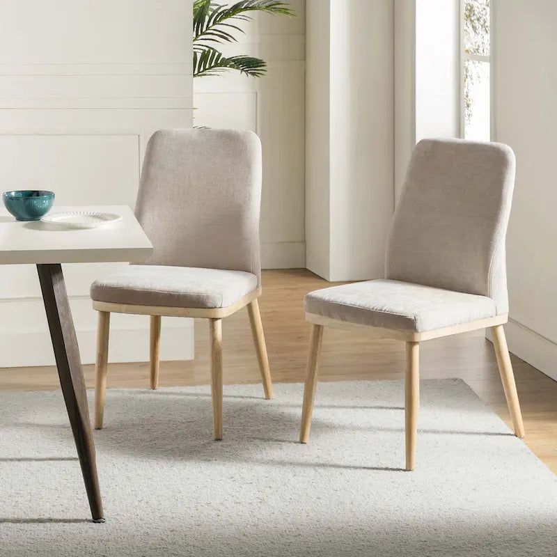 Chaise de salle à manger rembourrée style milieu du siècle