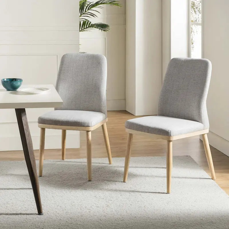Chaise de salle à manger rembourrée style milieu du siècle