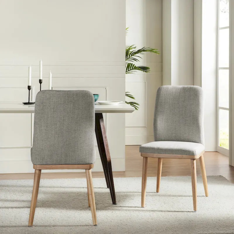 Chaise de salle à manger rembourrée style milieu du siècle