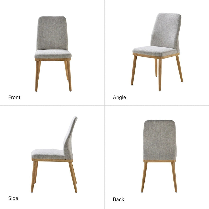 Chaise de salle à manger rembourrée style milieu du siècle