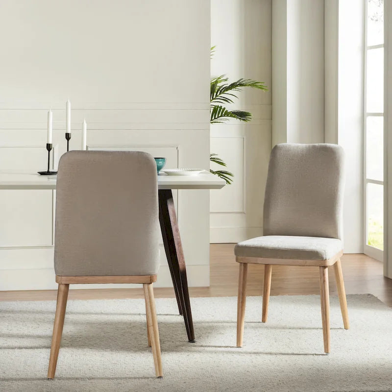 Chaise de salle à manger rembourrée style milieu du siècle