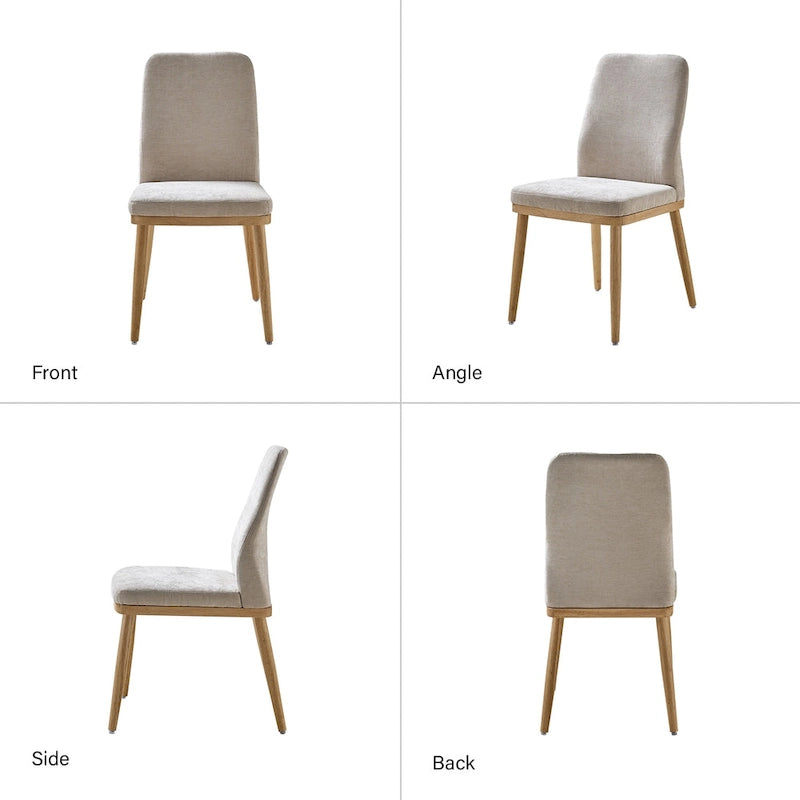 Chaise de salle à manger rembourrée style milieu du siècle