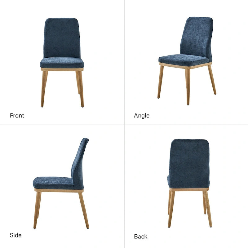 Chaise de salle à manger rembourrée style milieu du siècle