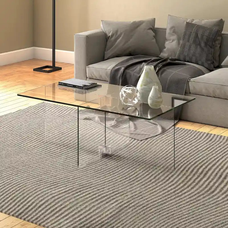 Table basse en verre distinctive