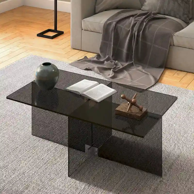 Table basse en verre distinctive