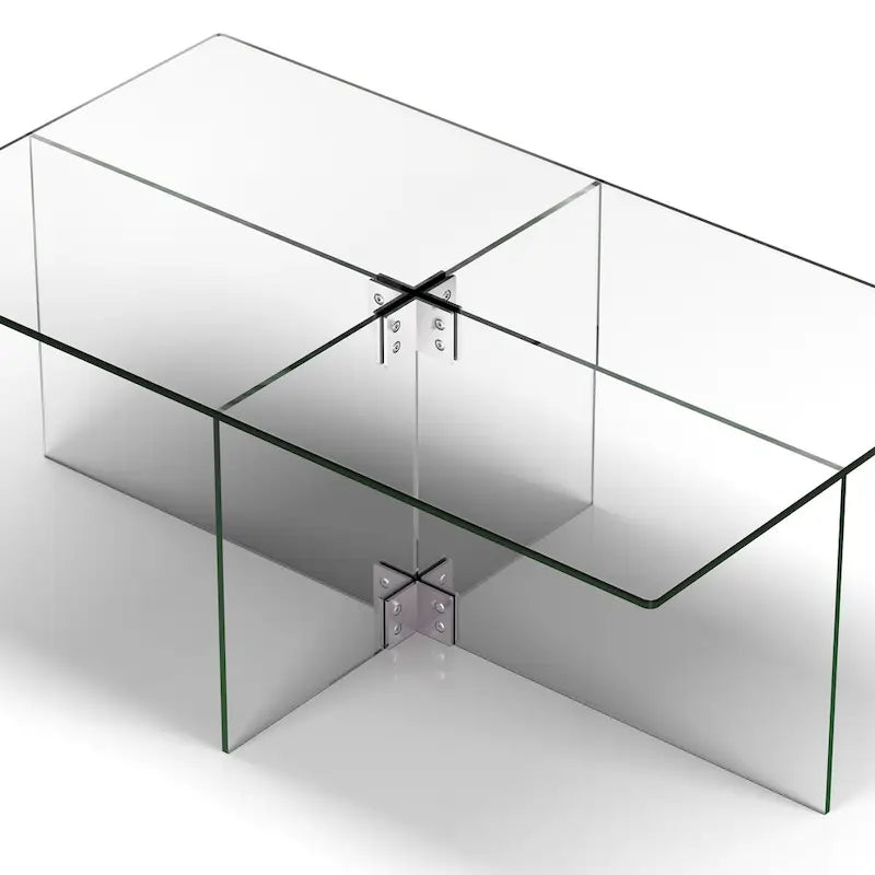 Table basse en verre distinctive