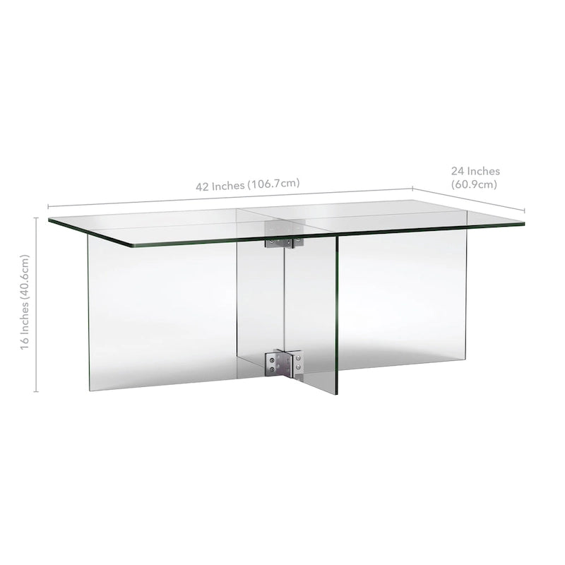 Table basse en verre distinctive