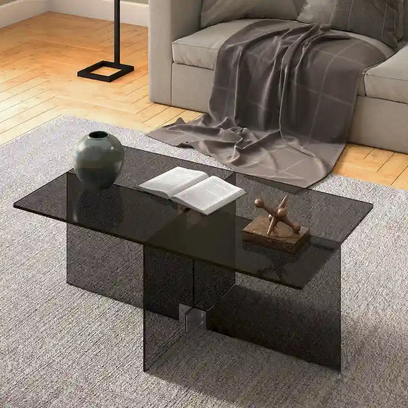 Table basse en verre distinctive