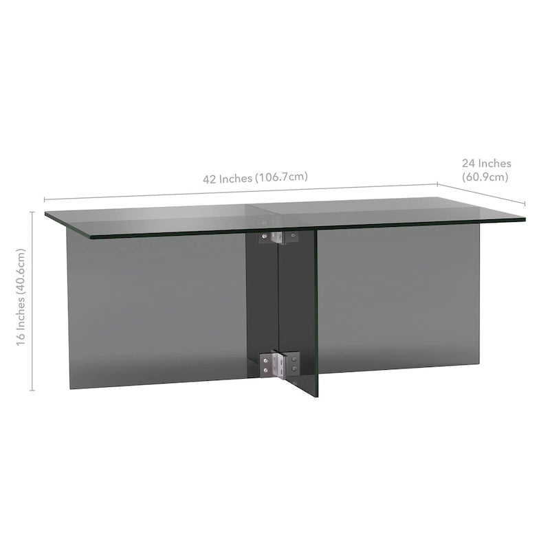 Table basse en verre distinctive