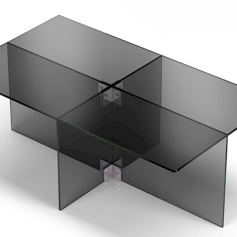 Table basse en verre distinctive