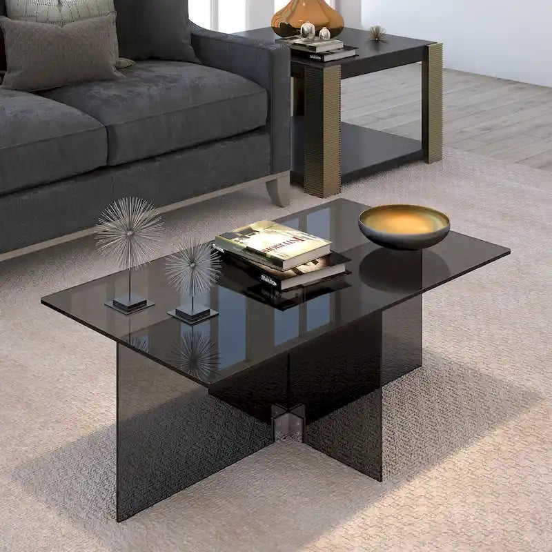 Table basse en verre distinctive