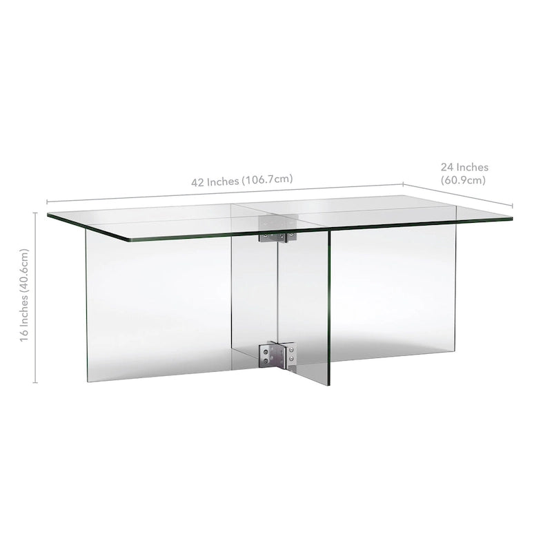 Table basse en verre distinctive
