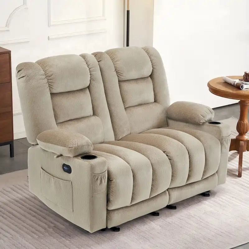 Canapé deux places relax électrique avec fonction chauffante et massante