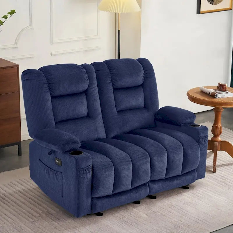 Canapé deux places relax électrique avec fonction chauffante et massante