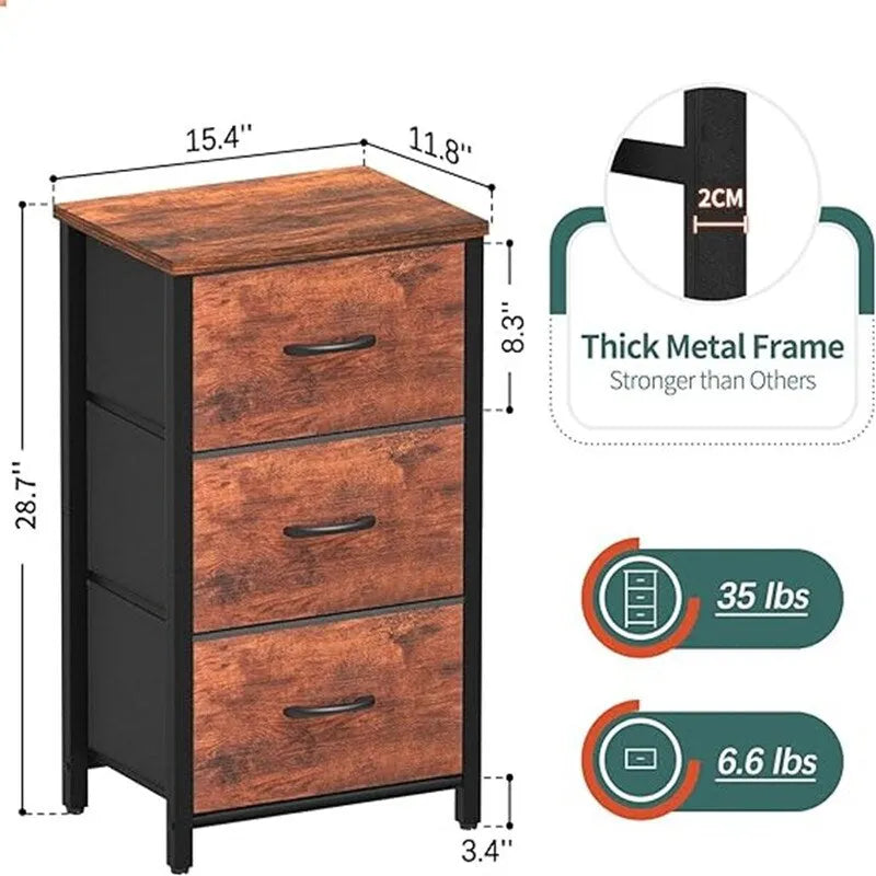 Petite commode avec tiroirs de rangement pour chambre à coucher/table de chevet