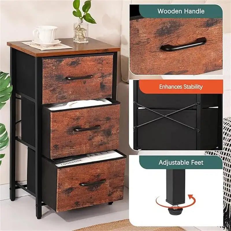 Petite commode avec tiroirs de rangement pour chambre à coucher/table de chevet