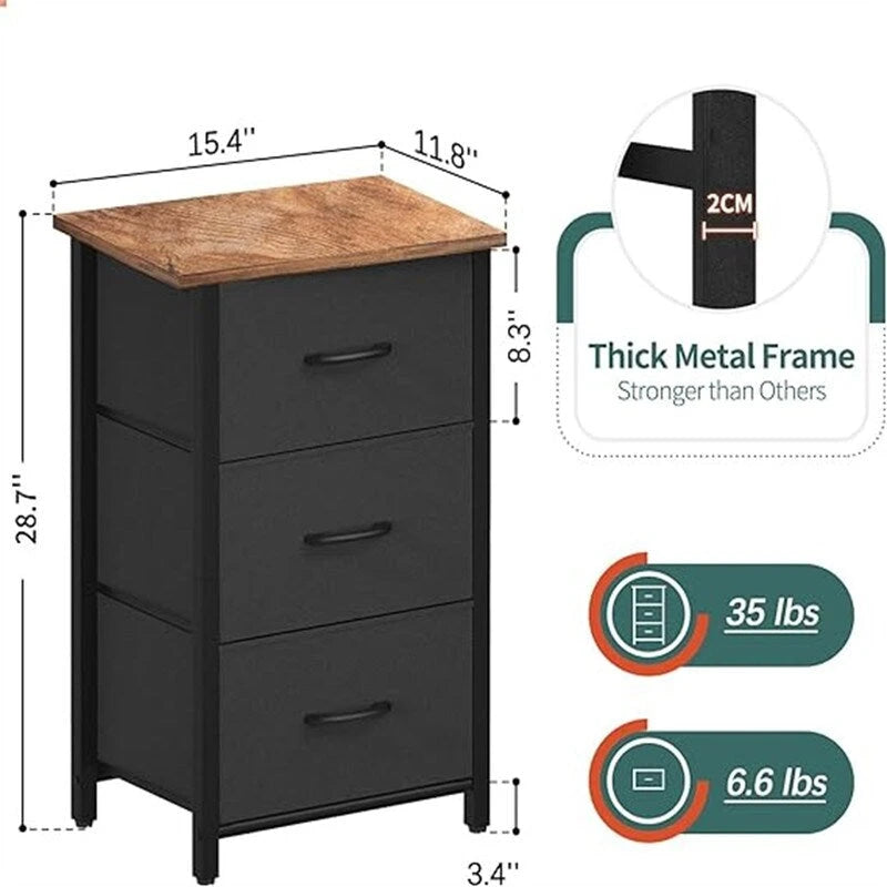 Petite commode avec tiroirs de rangement pour chambre à coucher/table de chevet