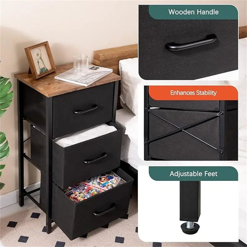 Petite commode avec tiroirs de rangement pour chambre à coucher/table de chevet