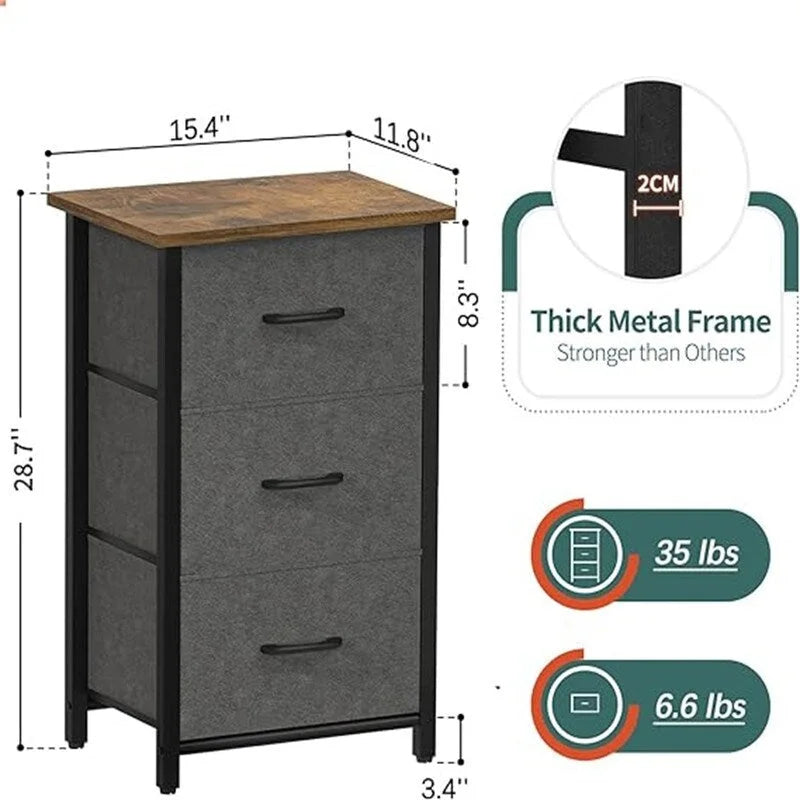 Petite commode avec tiroirs de rangement pour chambre à coucher/table de chevet