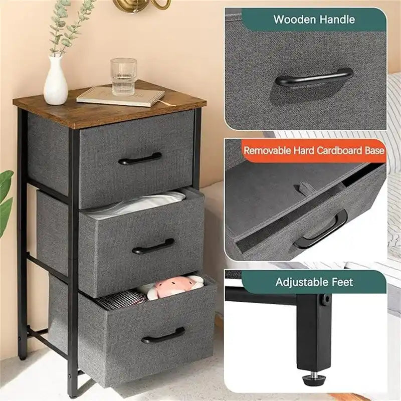 Petite commode avec tiroirs de rangement pour chambre à coucher/table de chevet