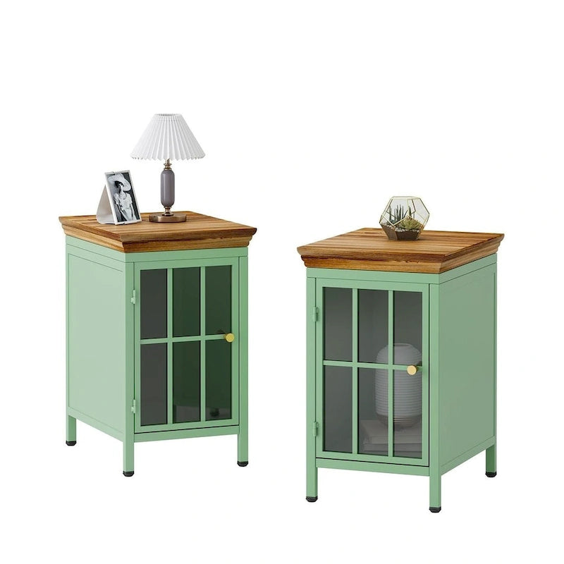 Table de chevet moderne avec meuble de rangement et plateau en bois massif