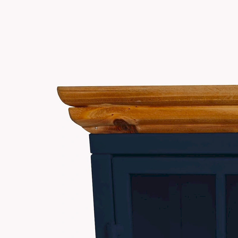Table de chevet moderne avec meuble de rangement et plateau en bois massif