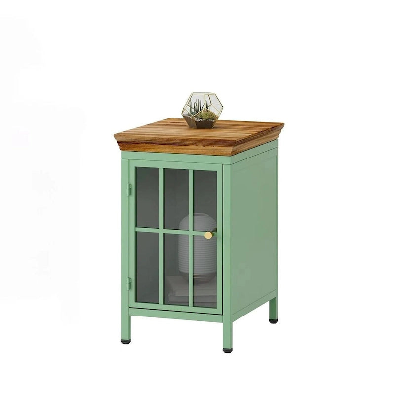 Table de chevet moderne avec meuble de rangement et plateau en bois massif