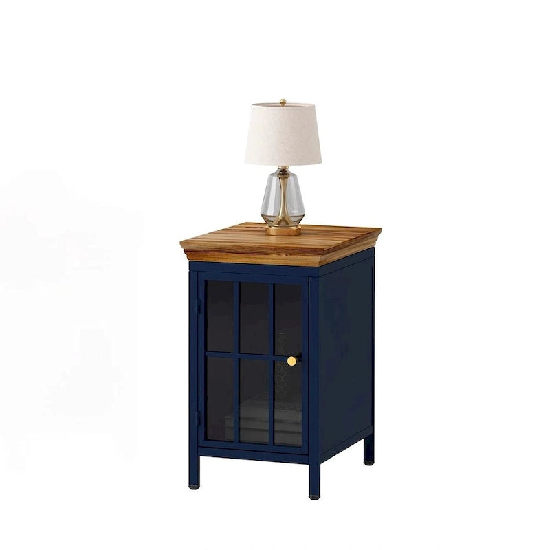 Table de chevet moderne avec meuble de rangement et plateau en bois massif