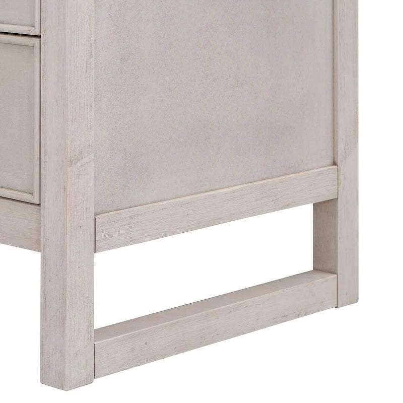 Commode de chambre rustique en bois de 47,8 L