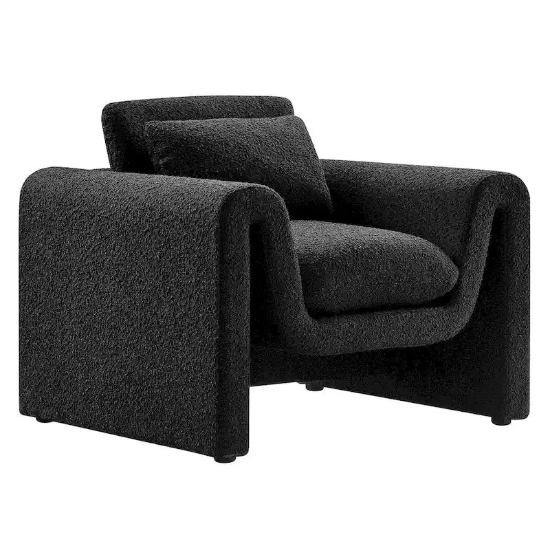 Fauteuil rembourré en bouclette