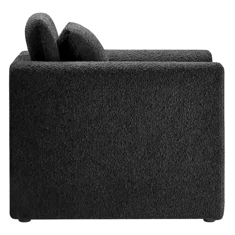 Fauteuil rembourré en bouclette