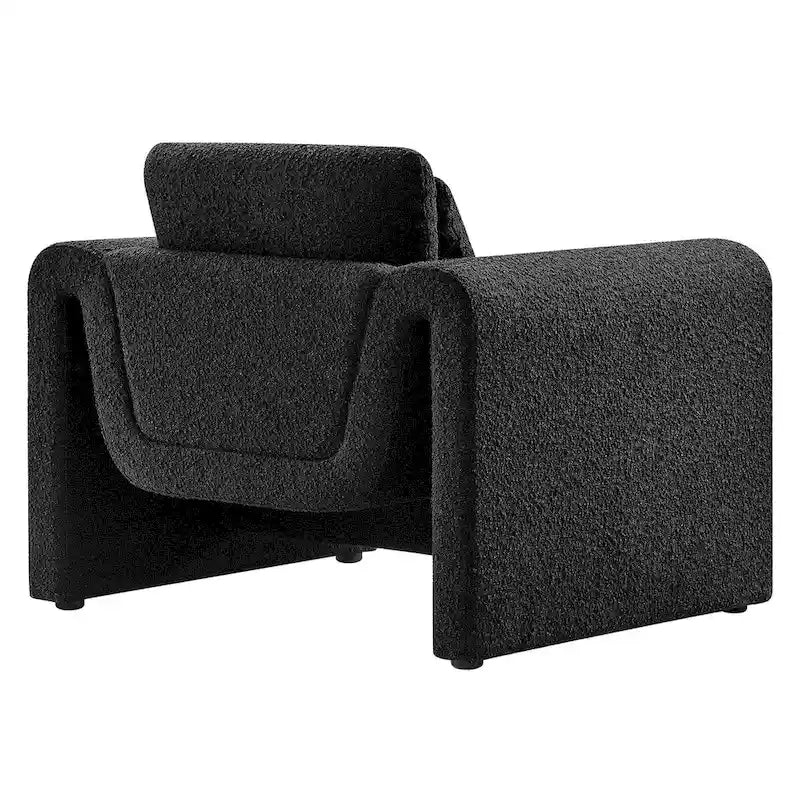 Fauteuil rembourré en bouclette