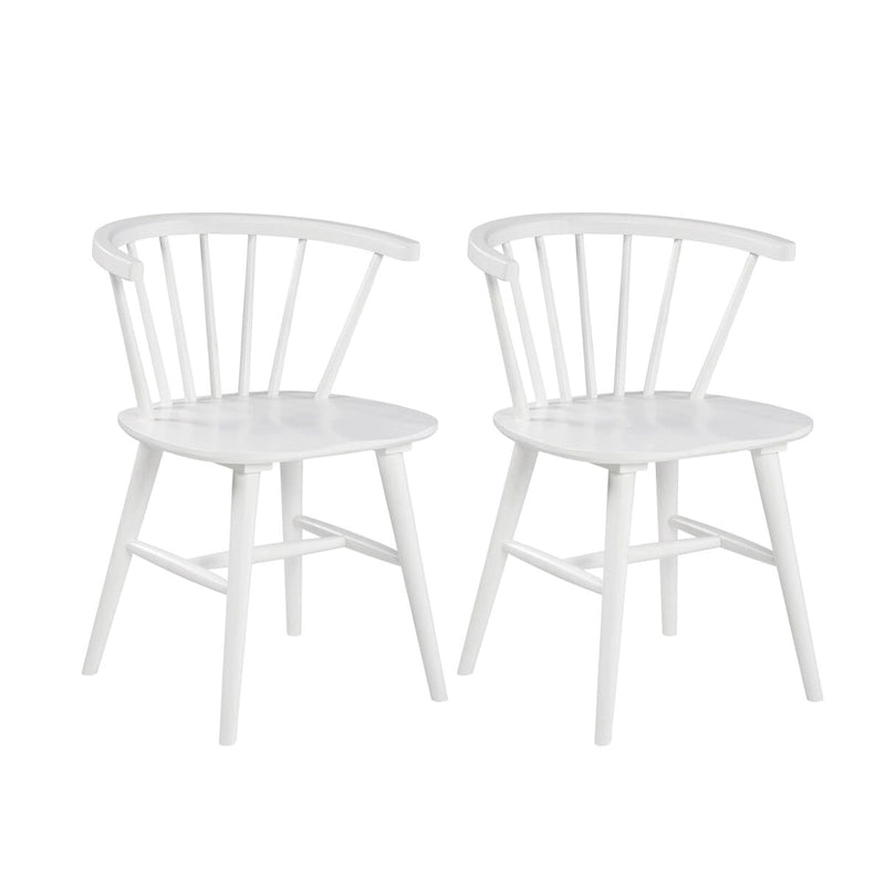 Chaises de salle à manger en bois à dossier à barreaux