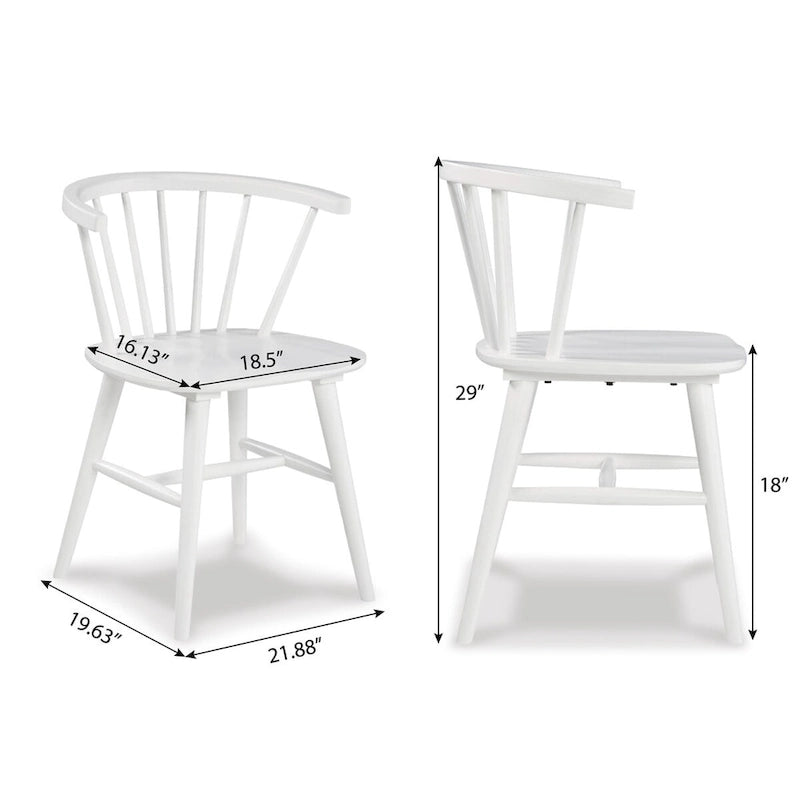 Chaises de salle à manger en bois à dossier à barreaux