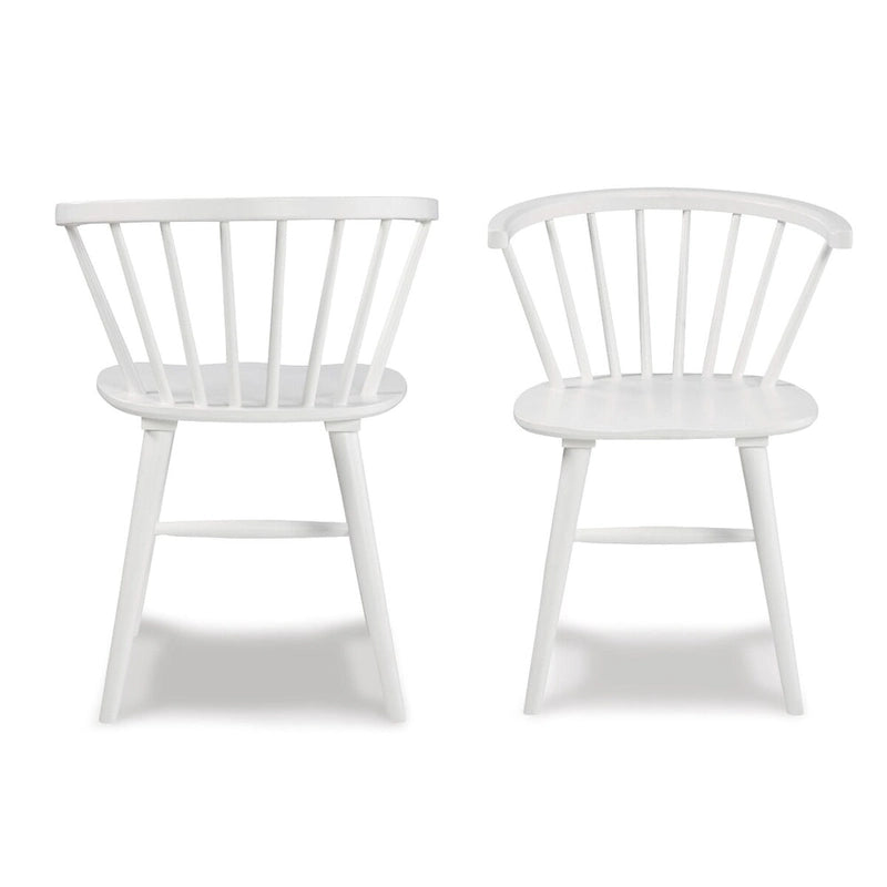 Chaises de salle à manger en bois à dossier à barreaux